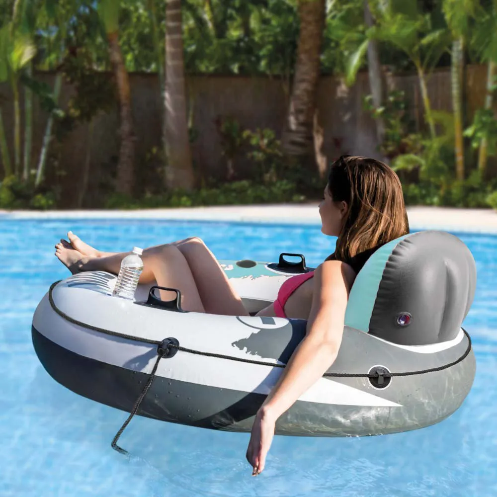 Intex River Run Ø135 Cm Badmadrass unisex, White / blue / grey, Ø135cm Intex River Run Ø135 Cm Badmadrass unisex, White / blue / grey, Ø135cm