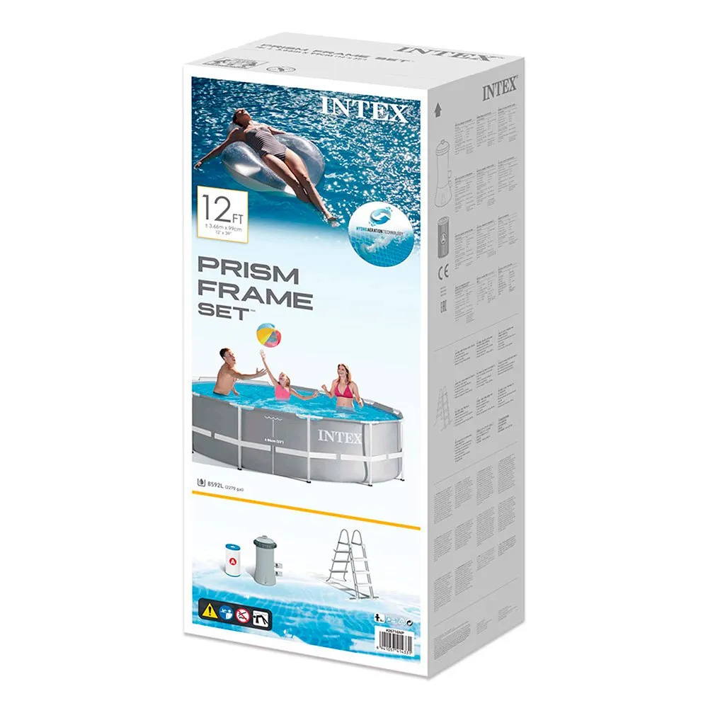 Intex Rund Prismatisk Ovanmarkspool Med Filterpump unisex, 366 x 99cm