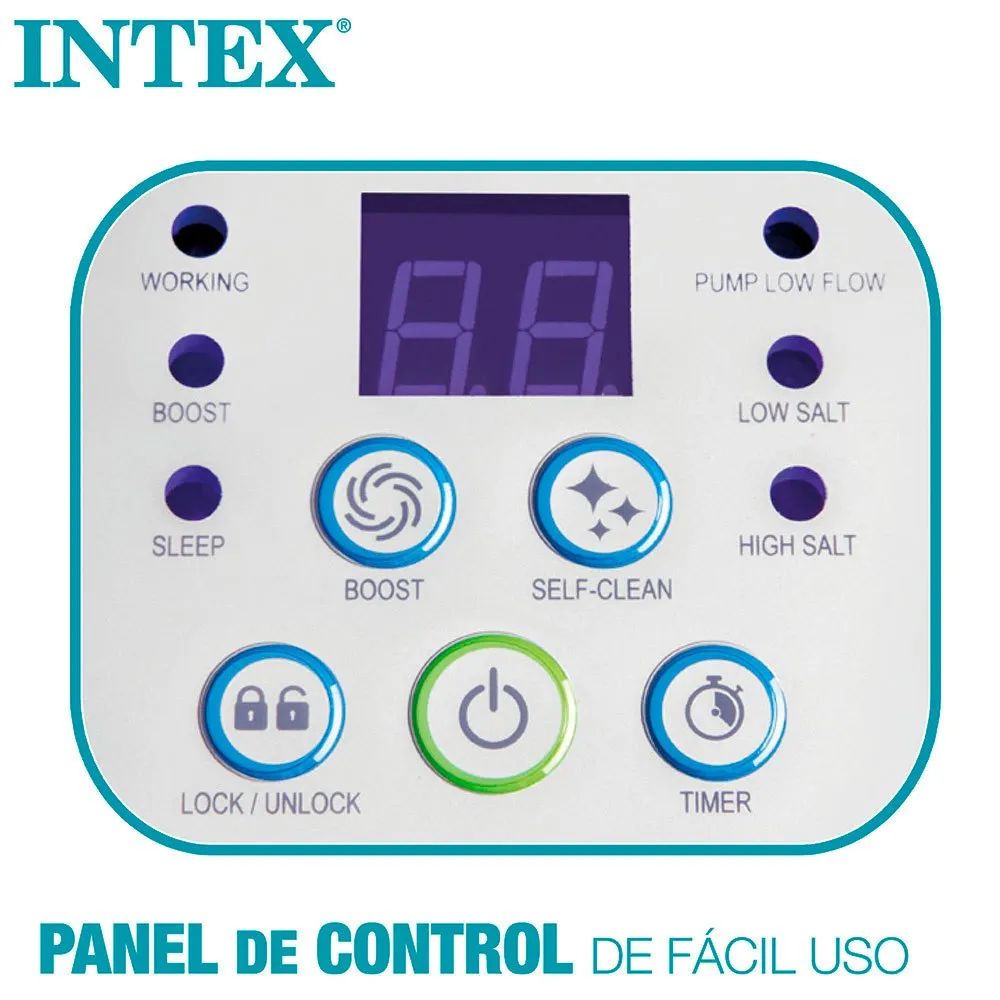 Intex Saltklorinator För Pooler Upp Till 17 M³ unisex, Grey, One Size