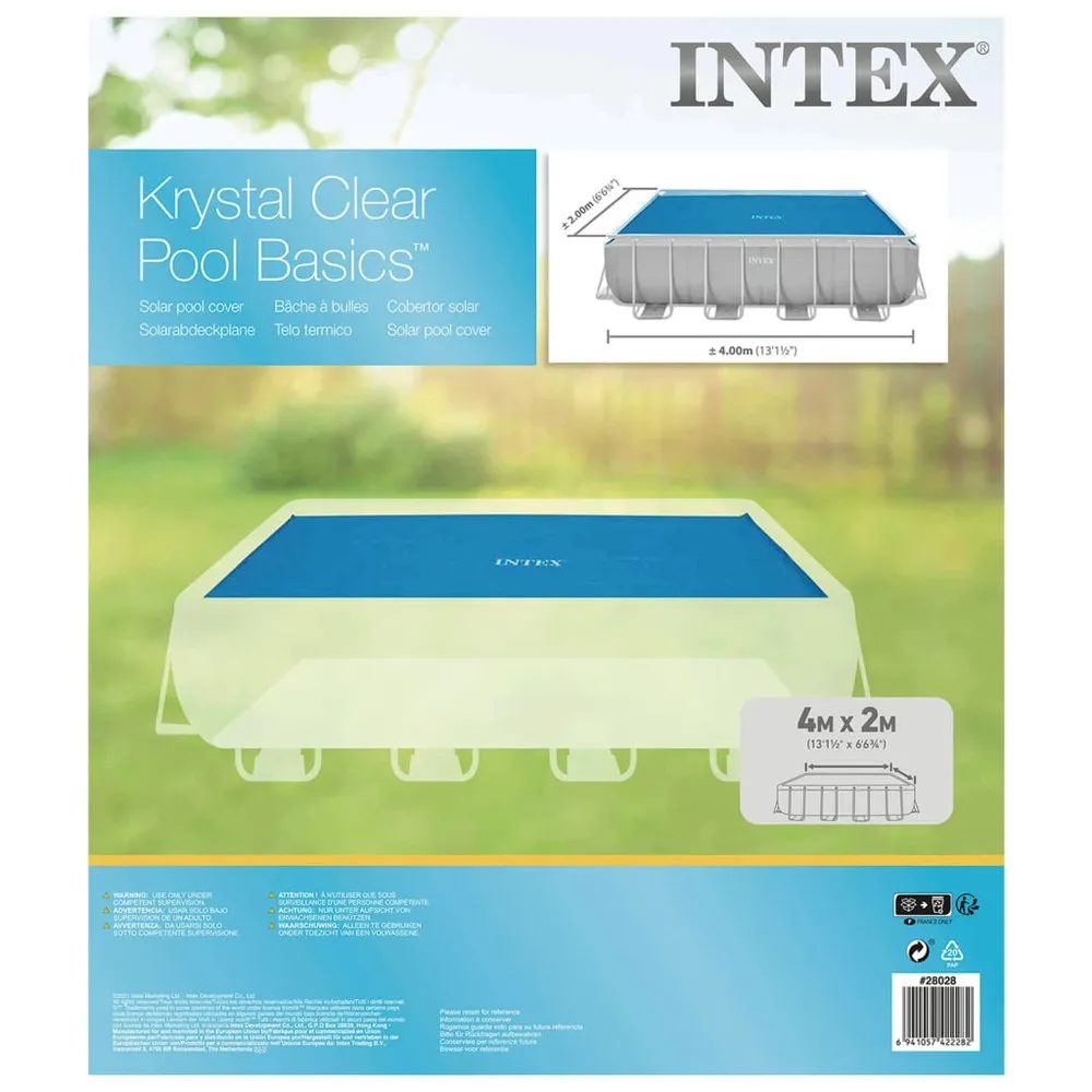 Intex Solfångaröverdrag För Pool I Polyeten 378x186 Cm unisex, Multicolor, One Size