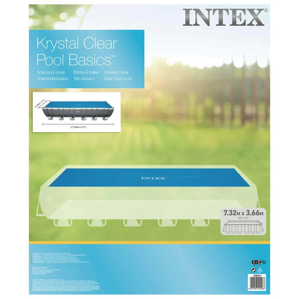 Intex Solfångaröverdrag För Pool (polyeten) 716x346 Cm unisex, Anthracite, One Size