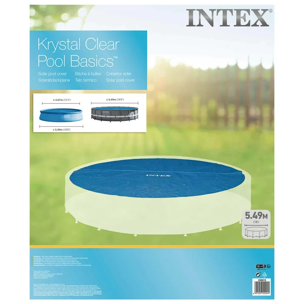 Intex Solsäkerhetsöverdrag För Pool I Polyeten 538 Cm unisex, Black, One Size
