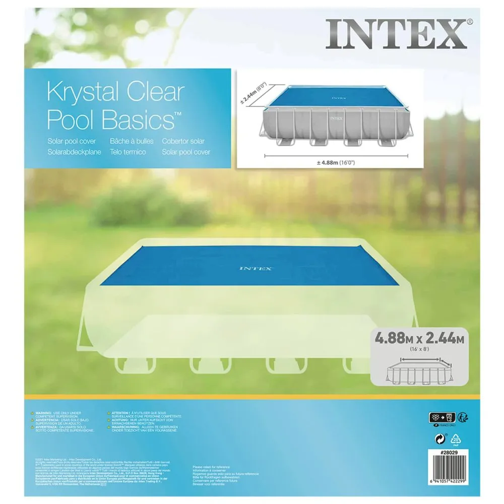Intex Solskydd För Pool (polyeten) 476x234 Cm unisex, Blue, One Size