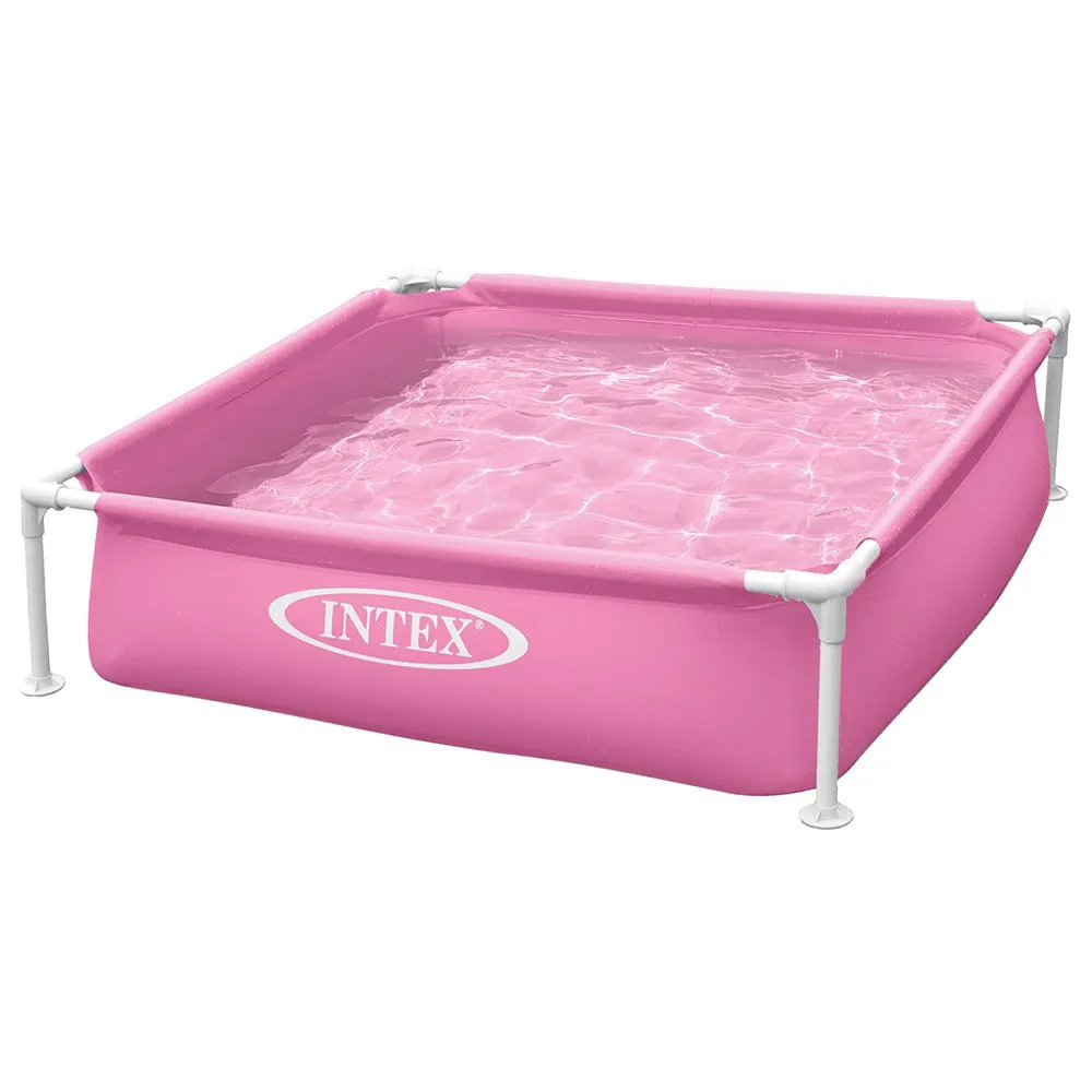 Intex Stål Ovanmarkspool Med Fyrkantig Ram 122x122x30 Cm unisex, Pink, 342L