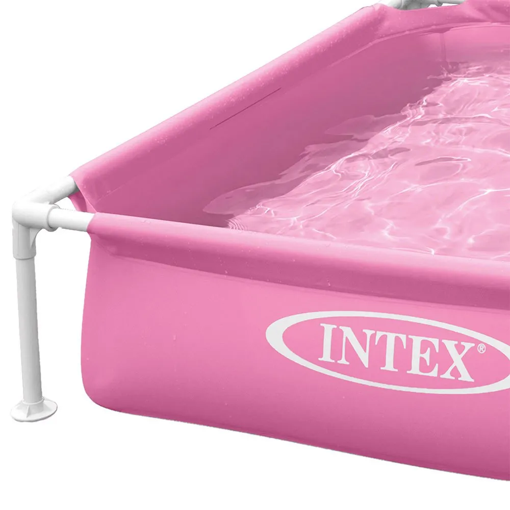 Intex Stål Ovanmarkspool Med Fyrkantig Ram 122x122x30 Cm unisex, Pink, 342L