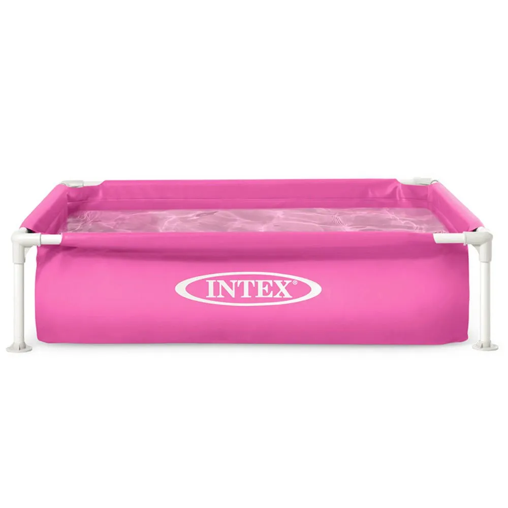 Intex Stål Ovanmarkspool Med Fyrkantig Ram 122x122x30 Cm unisex, Pink, 342L