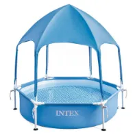 Intex Stål Rund Ovanmarkspool Med Tak 183cm unisex