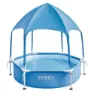Intex Stål Rund Ovanmarkspool Med Tak 183cm unisex, Blue, 700L