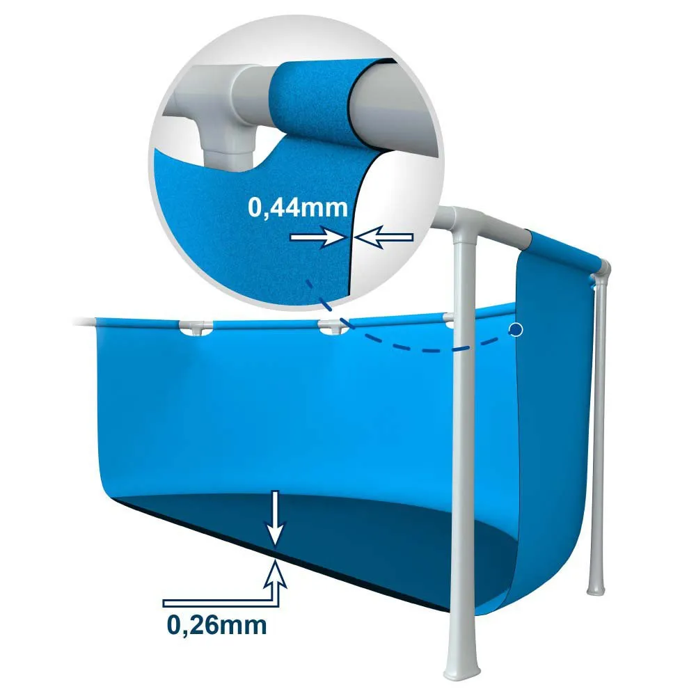 Intex Stål Rund Ovanmarkspool Med Tak 183cm unisex, Blue, 700L