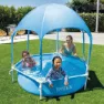 Intex Stål Rund Ovanmarkspool Med Tak 183cm unisex, Blue, 700L