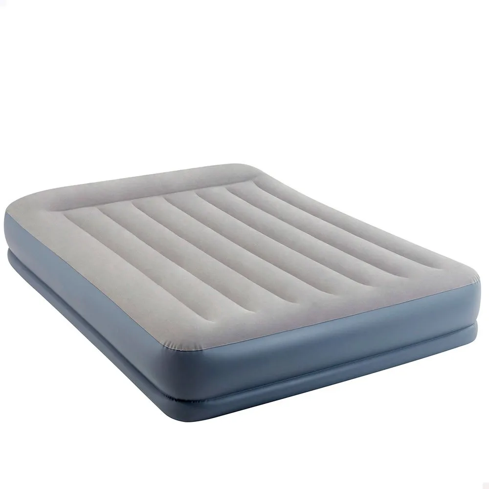 Intex Standard Pillow Rest Midrise Luftmadrass, Grey, 152 x 203 x 30cm