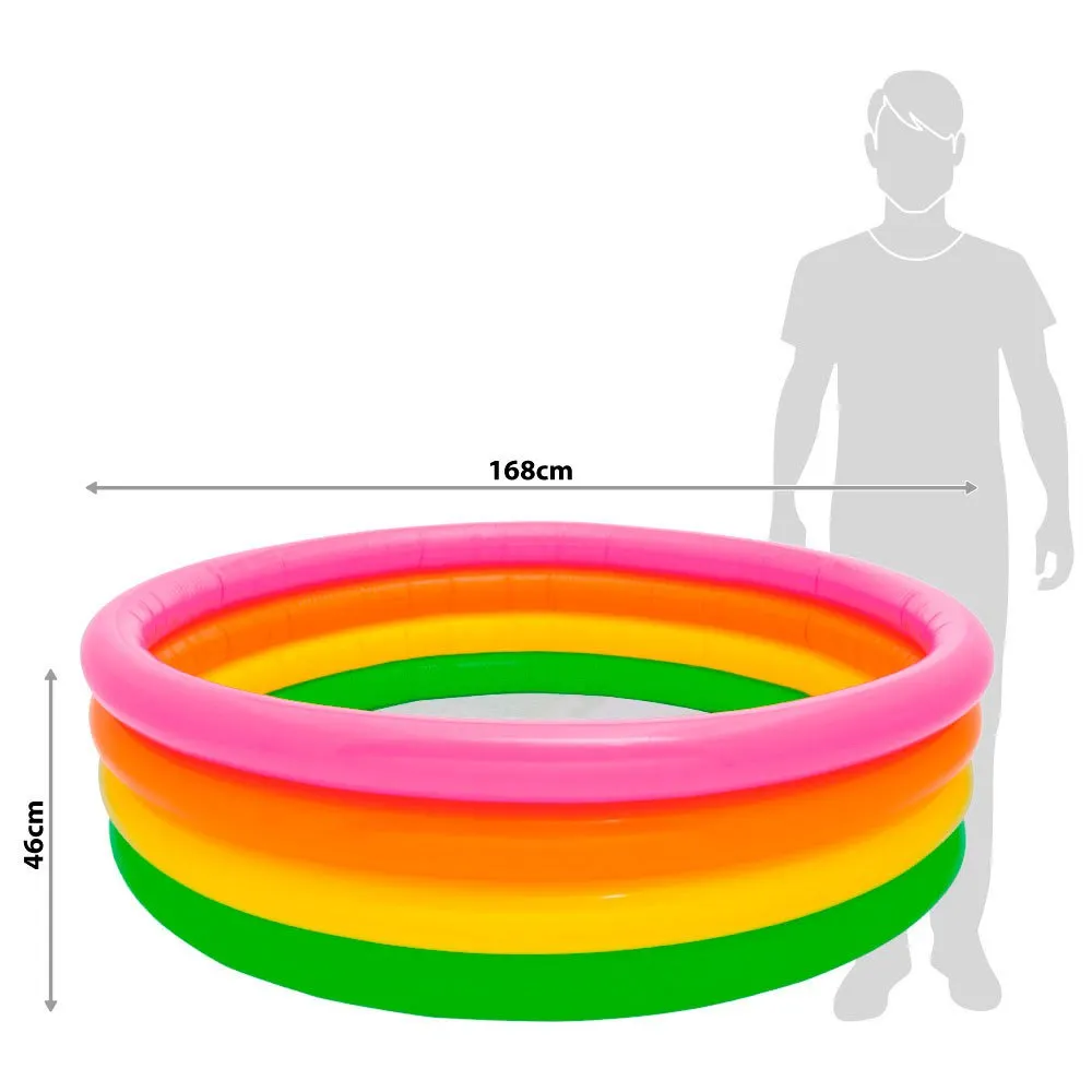 Intex Sunset 4-ringars Pool unisex, Multicolor, 617L