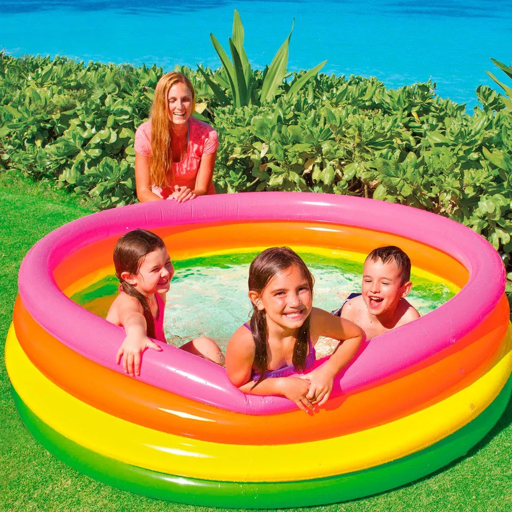 Intex Sunset 4-ringars Pool unisex, Multicolor, 617L