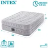 Intex Supreme Fiber-tech Dubbel Luftmadrass, Grey, 152 x 203 x 51cm