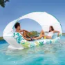 Intex Tropical Canopy Lounge Luftmadrass För Pool unisex, White / blue, 224 x 150 x 165cm