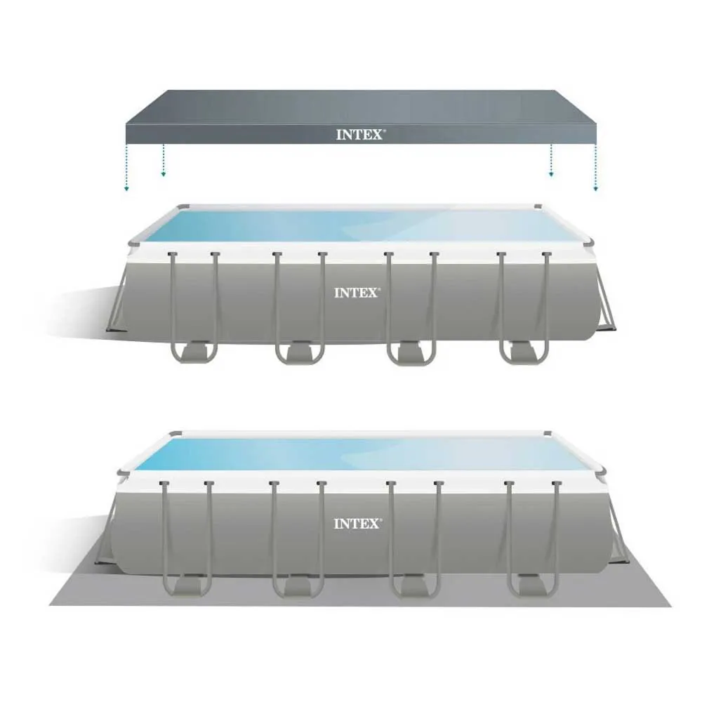 Intex Ultra Xtr 549x274x132 Cm Stål Rektangulär Ovanmarkspool Med Ram unisex, Grey / blue, 17203L