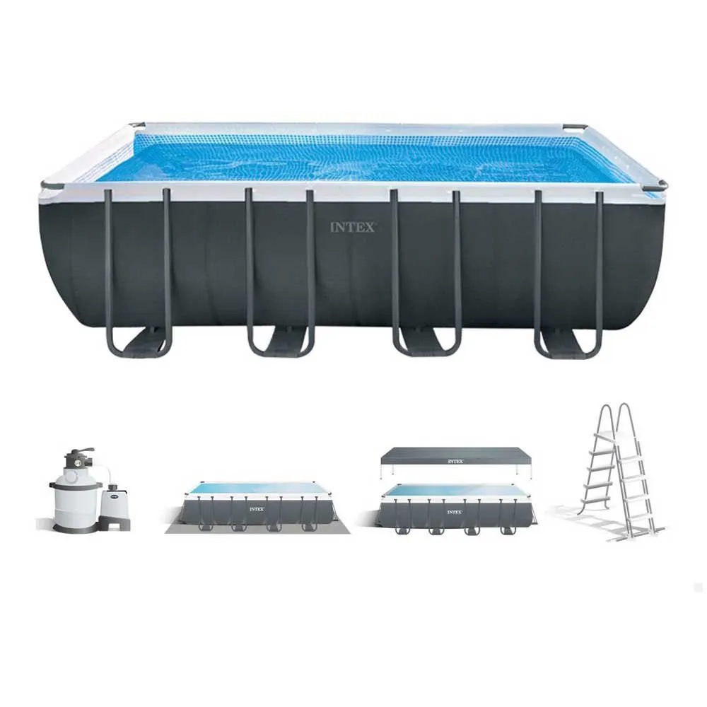 Intex Ultra Xtr 549x274x132 Cm Stål Rektangulär Ovanmarkspool Med Ram unisex, Grey / blue, 17203L
