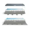Intex Ultra Xtr 549x274x132 Cm Stål Rektangulär Ovanmarkspool Med Ram unisex, Grey / blue, 17203L