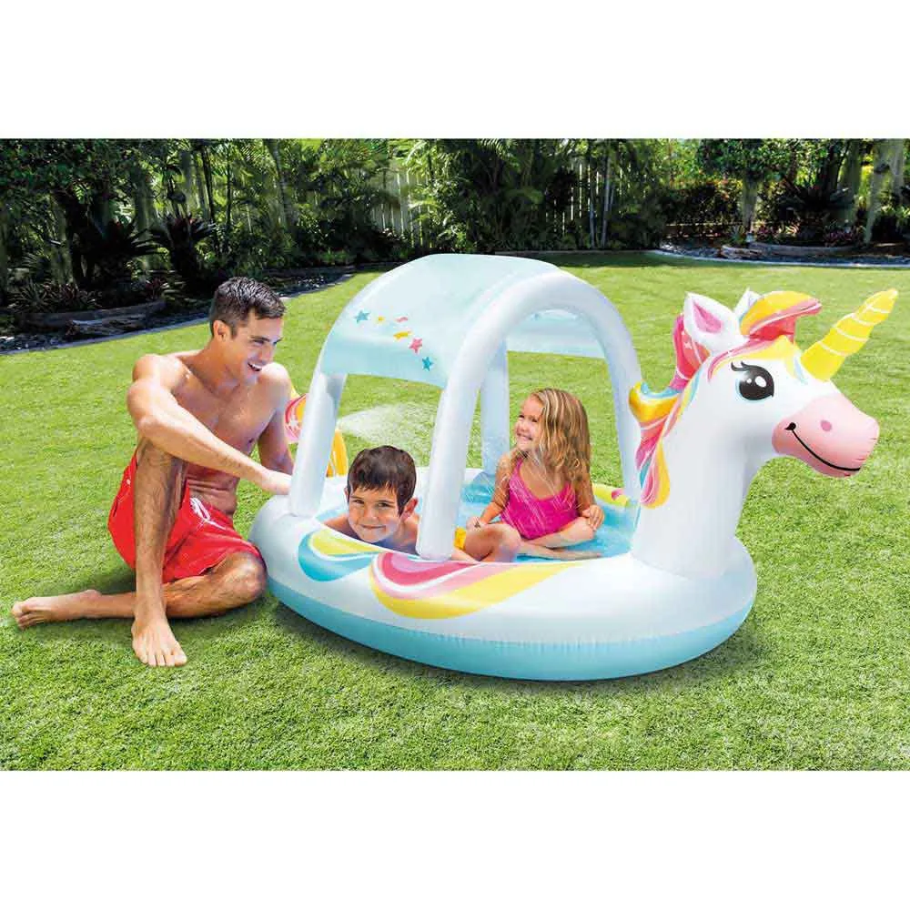 Intex Unicorn 254x132x109 Cm Rund Uppblåsbar Pool unisex, Multicolor, 130L