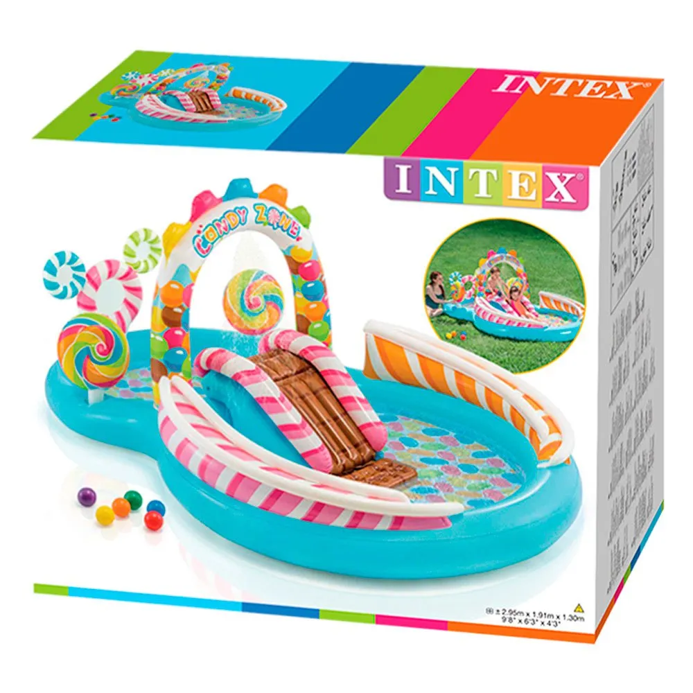 Intex Uppblåsbar Godiszon Lekcenter Pool unisex, Multicolor, 295 x 191 x 130cm
