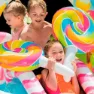 Intex Uppblåsbar Godiszon Lekcenter Pool unisex, Multicolor, 295 x 191 x 130cm