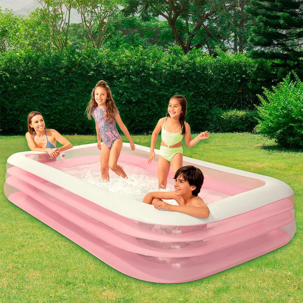 Intex Uppblåsbar Pool För Barn 305x183x56 Cm, Pink, One Size