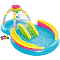 Intex Uppblåsbar Pool Med Rutschkana Och Regnbågsspel 206l 2.95x1.91x1.09 Cm Intex Uppblåsbar Pool Med Rutschkana Och Regnbågsspel 206l 2.95x1.91x1.09 Cm