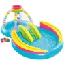 Intex Uppblåsbar Pool Med Rutschkana Och Regnbågsspel 206l 2.95x1.91x1.09 Cm, Multicolor, One Size