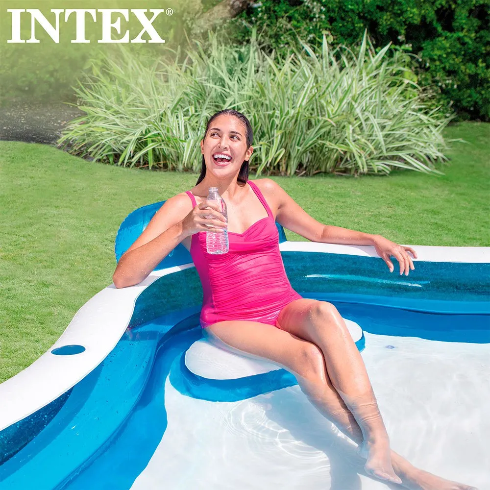 Intex Uppblåsbar Pool Med Säten unisex, White, 990L