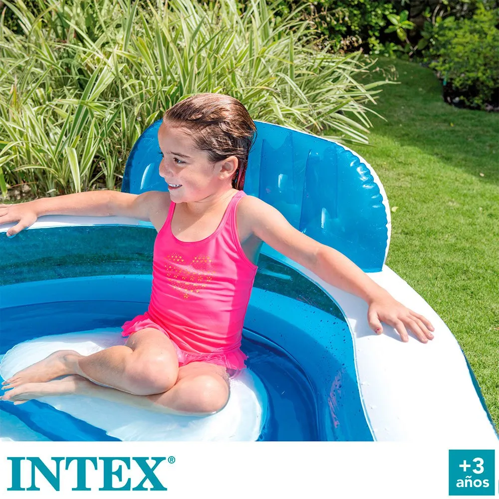 Intex Uppblåsbar Pool Med Säten unisex, White, 990L