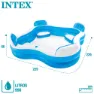 Intex Uppblåsbar Pool Med Säten unisex, White, 990L