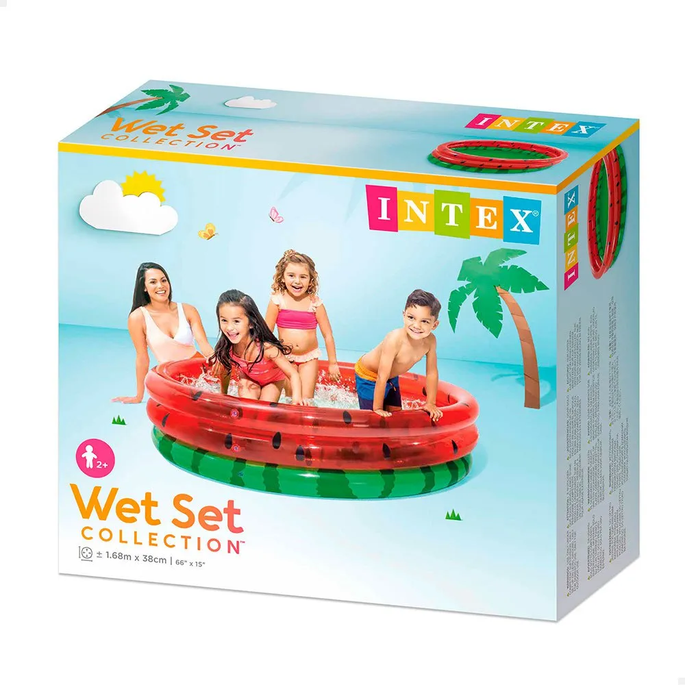 Intex Watermelon Uppblåsbar Pool unisex, Red, One Size Intex Watermelon Uppblåsbar Pool unisex, Red, One Size