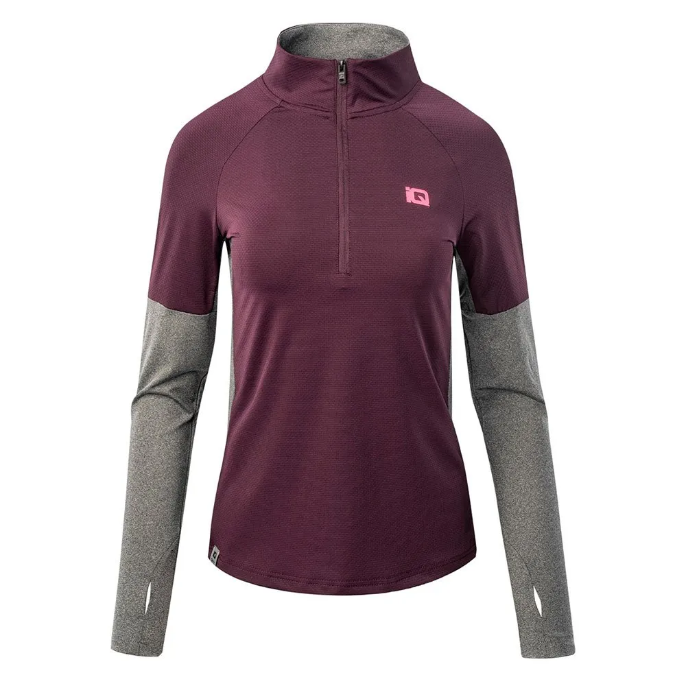 IQ Immo Fleece Med Halv Dragkedja female, Potent purple / dark grey melange IQ Immo Fleece Med Halv Dragkedja female, Potent purple / dark grey melange