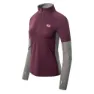 IQ Immo Fleece Med Halv Dragkedja female, Potent purple / dark grey melange