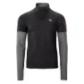 IQ Immo Halv Dragkedja Långärmad T-shirt male, Black / grey melange