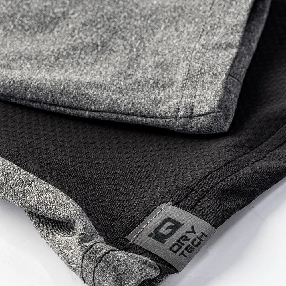 IQ Immo Halv Dragkedja Långärmad T-shirt male, Black / grey melange