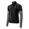 IQ Immo Halv Dragkedja Långärmad T-shirt male, Black / grey melange