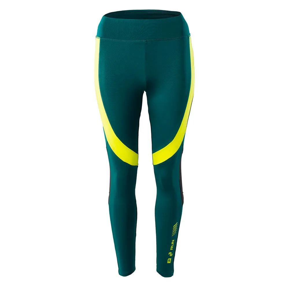 IQ Luna Leggings female, Deep teal / acid lime IQ Luna Leggings female, Deep teal / acid lime