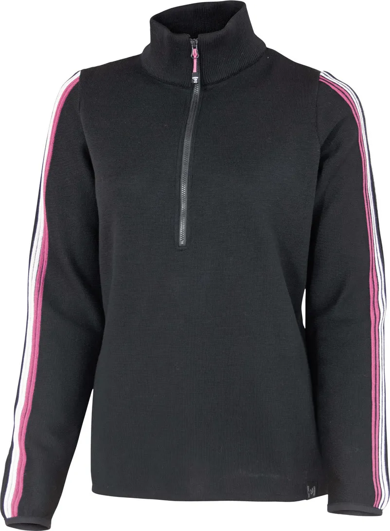 Ivanhoe of Sweden Women's Lindsey Half Zip, Black