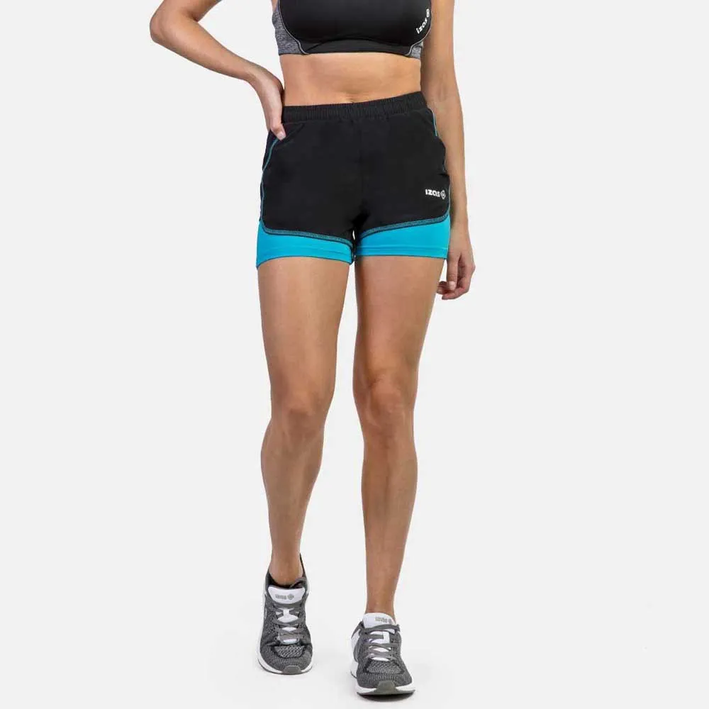 Izas Bass Shorts female, Black / turquoise