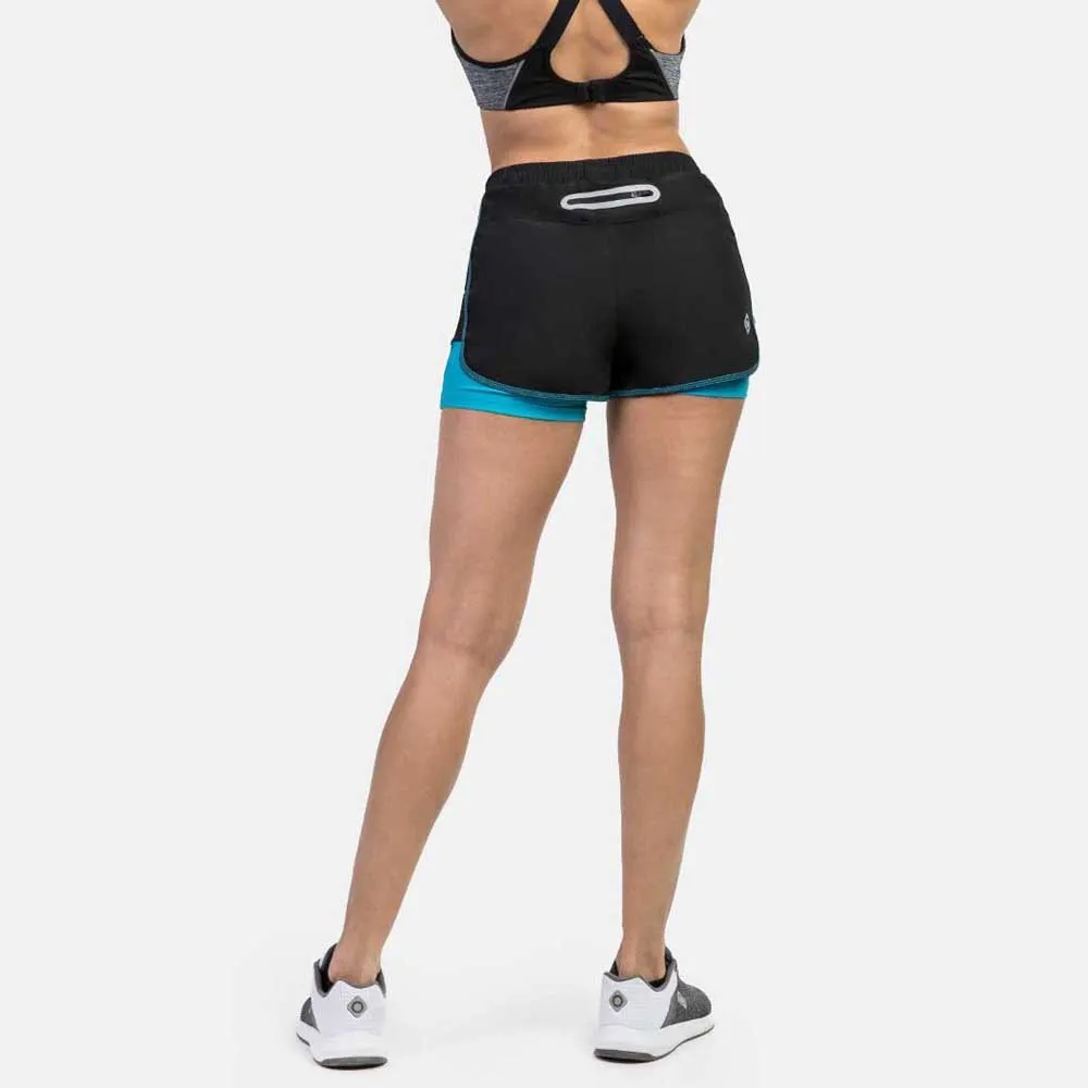 Izas Bass Shorts female, Black / turquoise