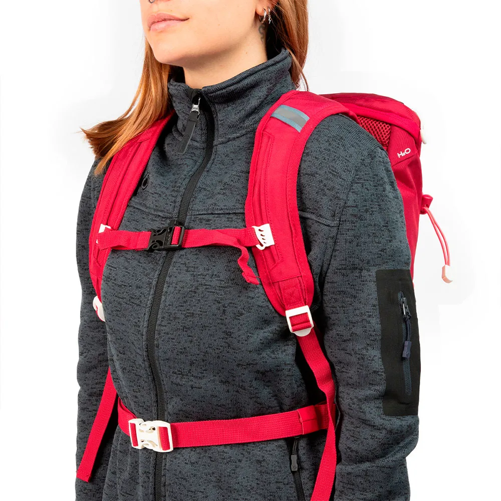 Izas Nympha 12l Ryggsäck, Mineral red / diva pink / white