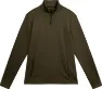 J.LINDEBERG Men's Aerial 1/4 Zip Midlayer, Forest Green