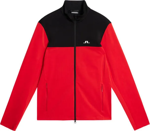 J.LINDEBERG Men's Banks Mid Layer, Fiery red