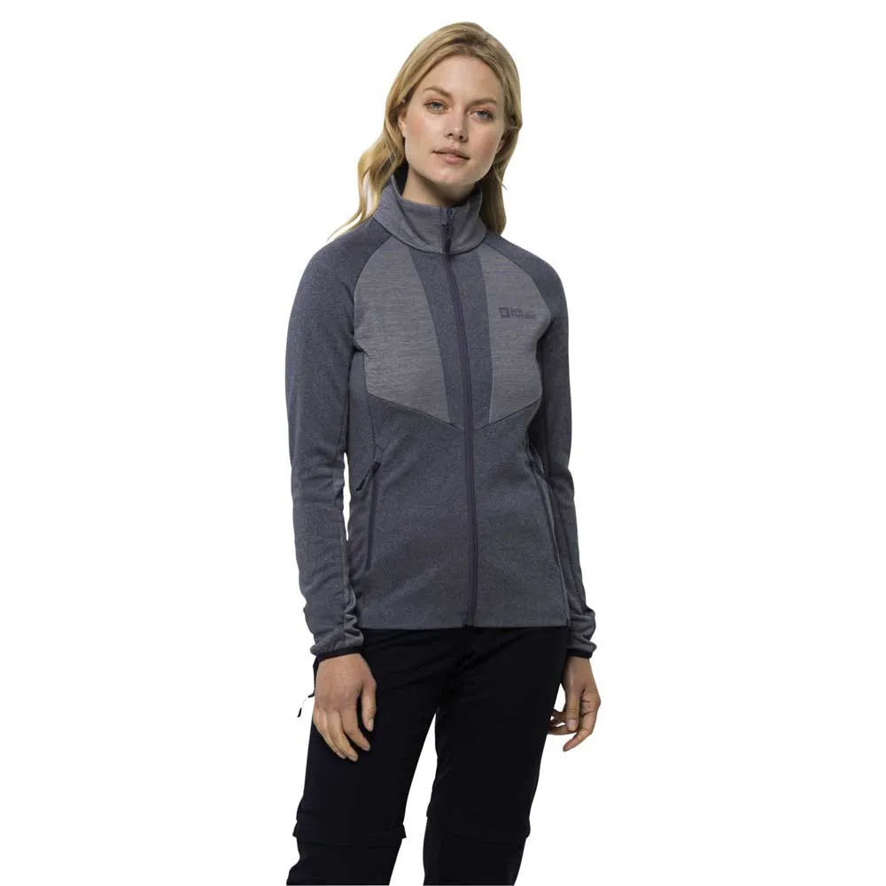 Jack Wolfskin Blattsteig Fleecejacka Med Dragkedja