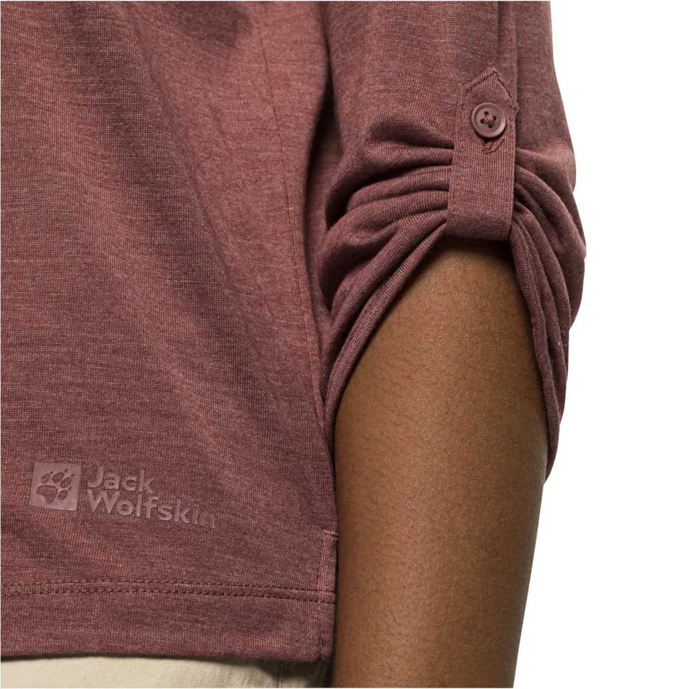 Jack Wolfskin Coral Coast T-shirt Med 3/4 ärm, Apple butter