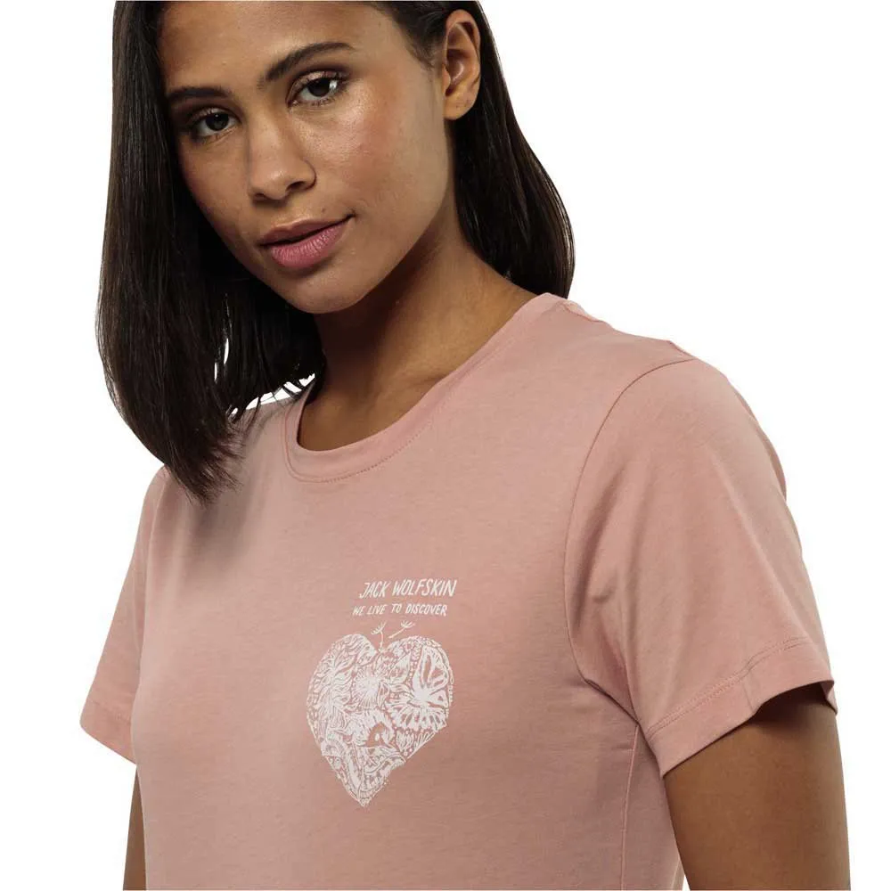 Jack Wolfskin Discover Heart T-shirt Med Korta ärmar