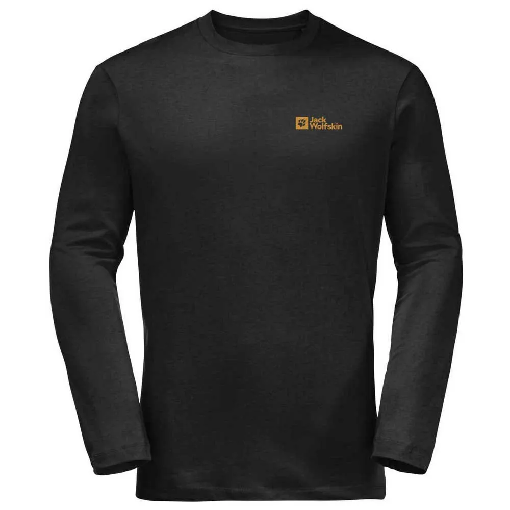 Jack Wolfskin Essential T-shirt Med Lång ärm, Black