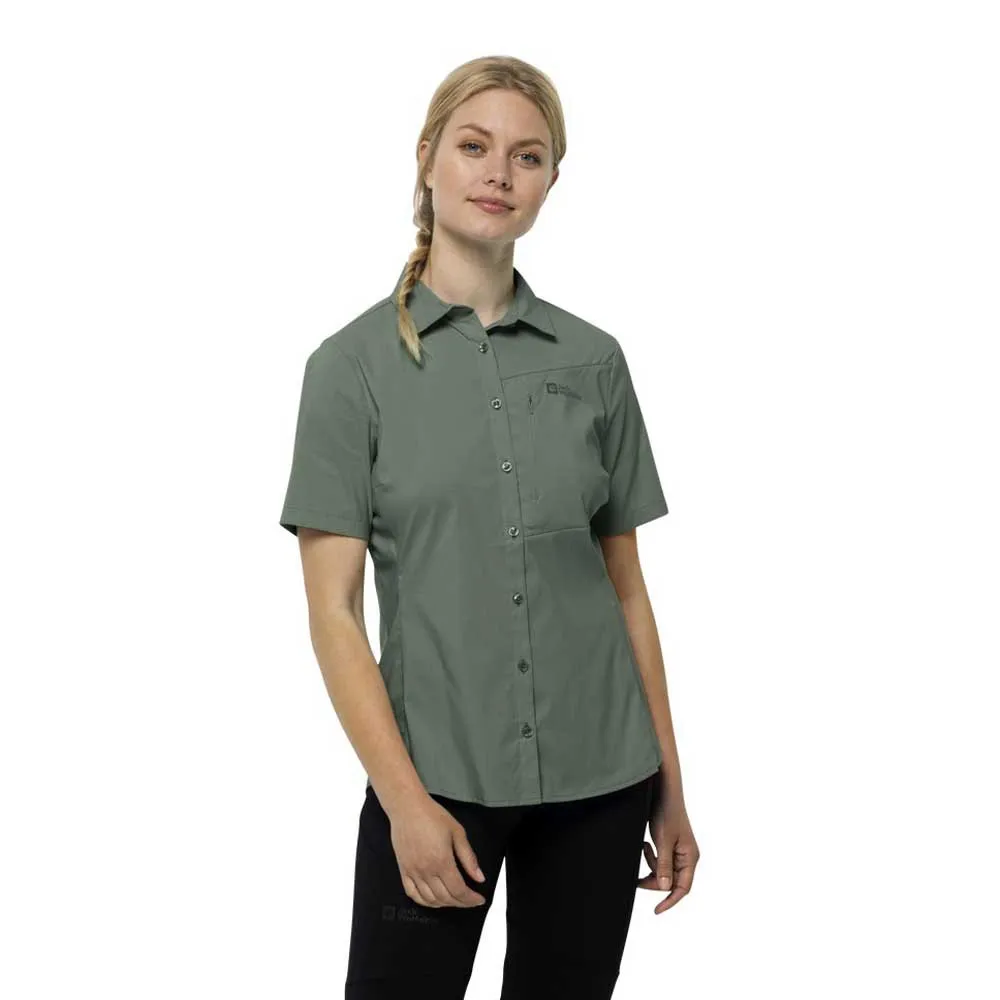 Jack Wolfskin Heidetal Kortärmad Skjorta, Picnic green Jack Wolfskin Heidetal Kortärmad Skjorta, Picnic green