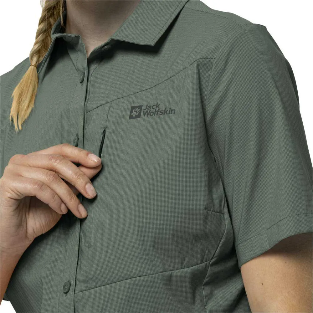 Jack Wolfskin Heidetal Kortärmad Skjorta, Picnic green Jack Wolfskin Heidetal Kortärmad Skjorta, Picnic green
